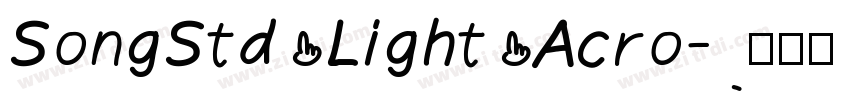 SongStd Light Acro字体转换